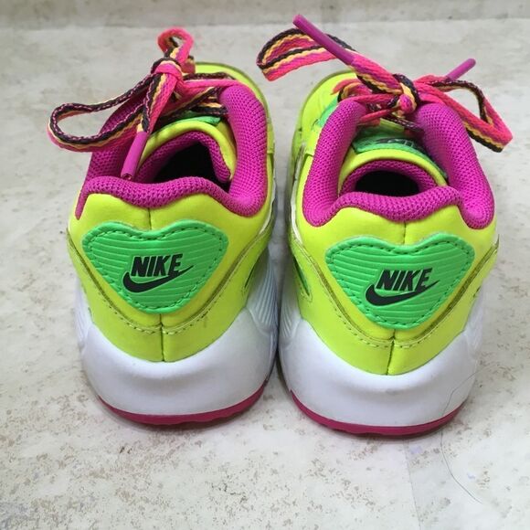 NIKE AIR MAX 90 LTR VOLT IN GREEN AND PINK‎ - Picture 4 of 6
